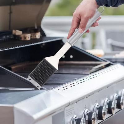 Grill Reinigingsborstel En Schraper 2X Staalborstels Barbecue Gereedschap Roestvrij Staal Schrobber En Schraper Tuin Picknick BBQ Accessoires