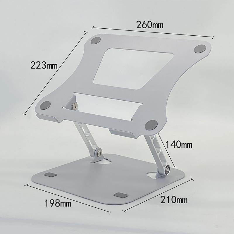XMSJ Laptop Stand Adjustable Carbon Steel Notebook Tablet Stand Up to 17 Inch Macbook Laptop Portable Foldable Cooling Holder