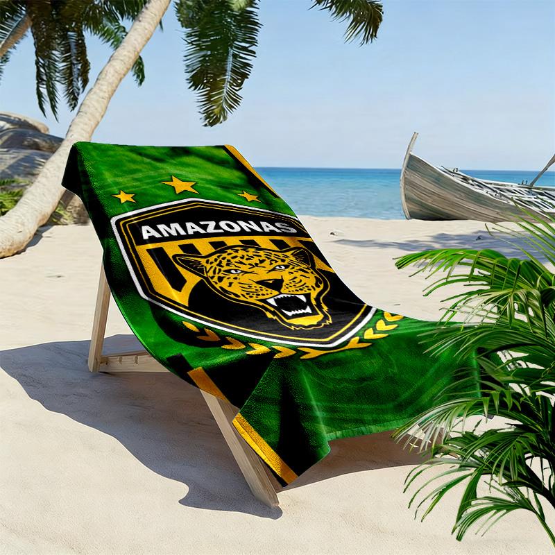 AMAZONAS FC Logo Aufdruck Strandtuch, Großes Weiches Schnelltrocknendes Handtuch für Strand Camping Schwimmen