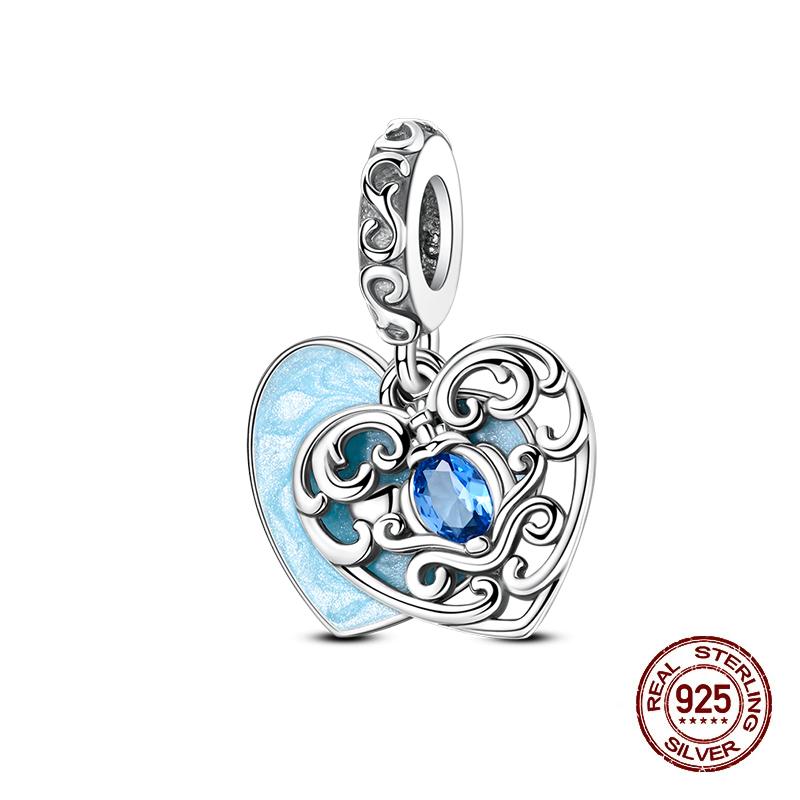 Sweet Copper Tea Party Pink Princess Series Charms Beads Fit 3Mm Original Bracelets Diy Jewelry Birthday Gifts