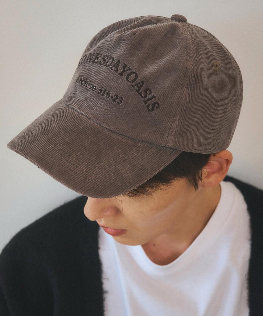 Wednesday Oasis For Woman Signature Lettering Corduroy Ball Cap (5 Colors)