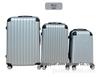 20-inch ABS Trolley Case with External Combination Lock - Zipper Suitcase, Three-Piece Set Luggage Bag in Stock