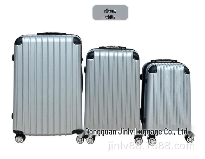20-inch ABS Trolley Case with External Combination Lock - Zipper Suitcase, Three-Piece Set Luggage Bag in Stock
