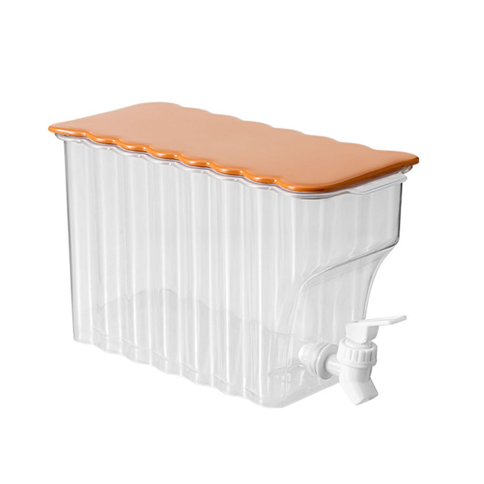 

Beverage Liquid Drinks Container Fridges Drinks Dispensers with Tap & Lid Refrigerator Cold Beverage Dispensers Jugs білий