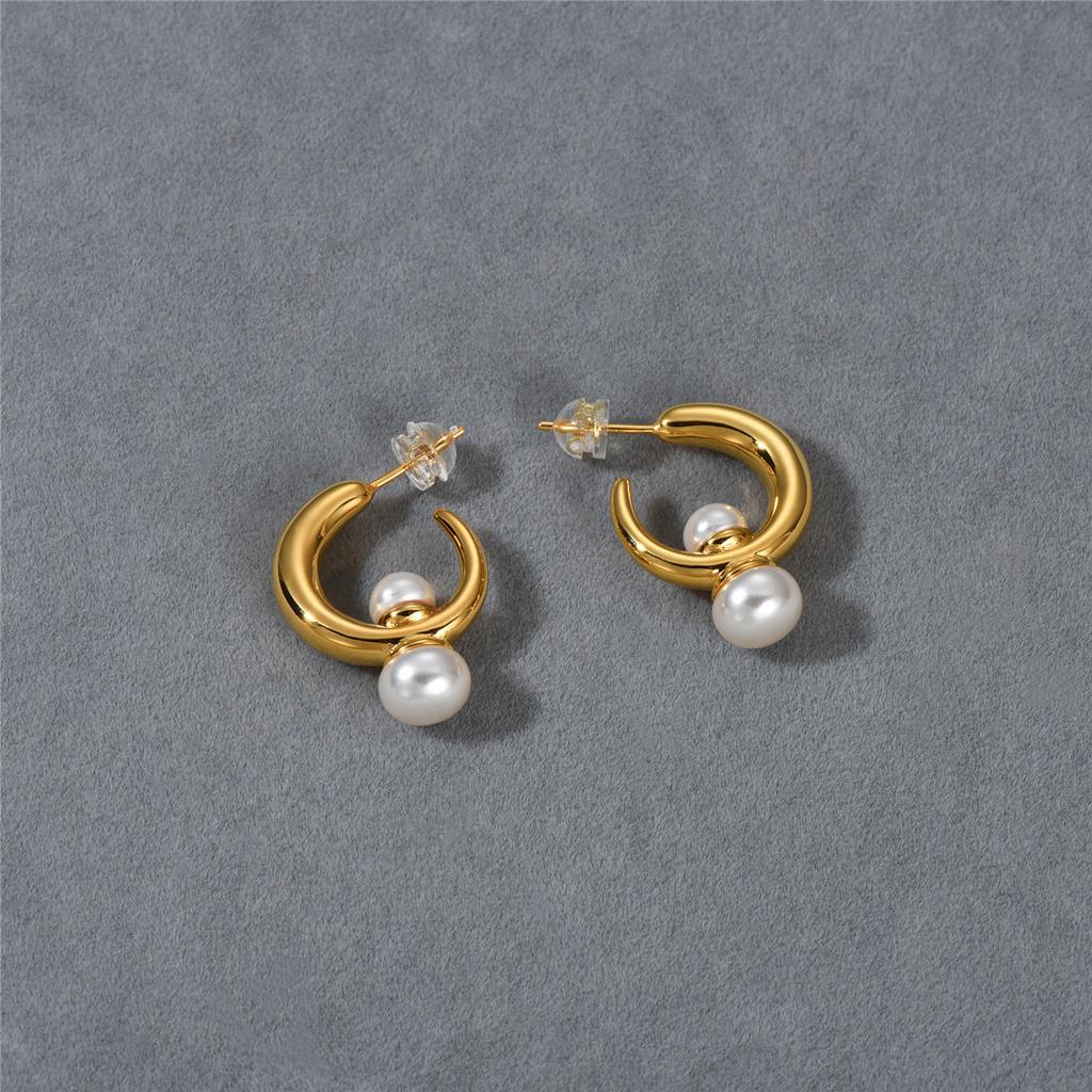 High-End Light Luxury Temperament Pearl Tide Earrings, Earrings, Exquisite Niche Design, Simple Earrings, Women