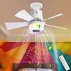 Bluetooth Music Light E27 Screw Top Suction Music Fan Light for Home Use Silent and Detachable Fan Blade Bluetooth Speaker