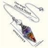 Antique Silver Seven Chakra Crystal Resin Pendulum with Semi-Precious Chips Pendant