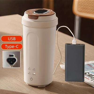 Chaleira Elétrica Portátil 450ML Copo Dobrável Multifuncional de Aço Inoxidável Aquecedor de Água para Casa, Escritório, Dormitório, Acampamento