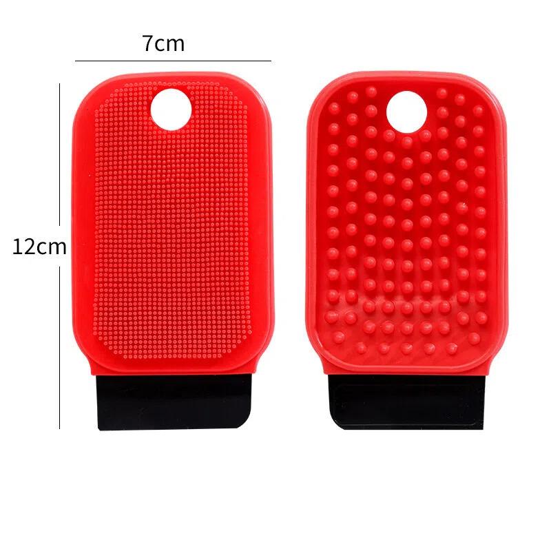 Double-sided TPR Dish Cleaning Brush Heat Resistant Non-Scratch Multi-Functional Scrubber for Kitchen Dishes Pots Fruits Sink