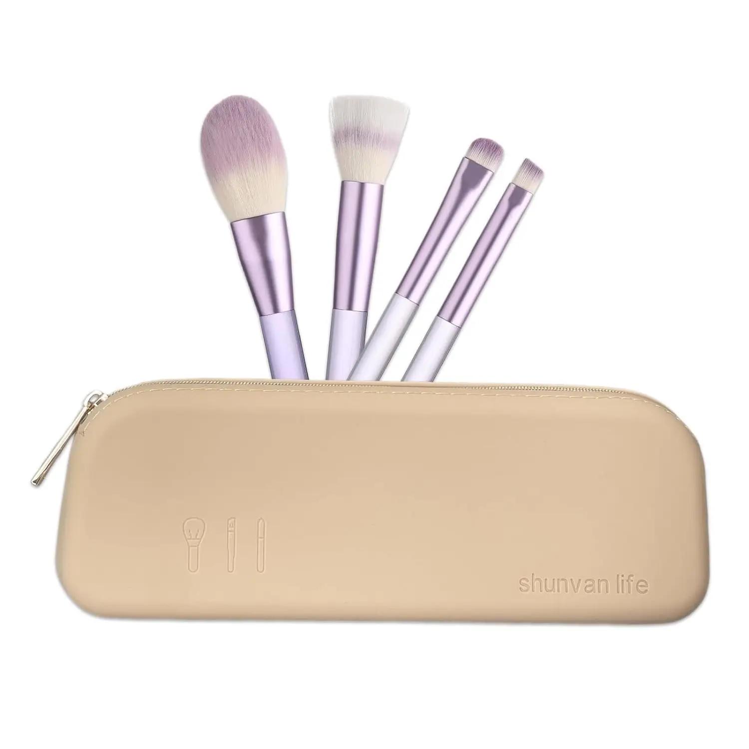 

Silicone Makeup Brush Holder, Large Capacity Makeup Brush Bag, Portable Travel Cosmetic Brush Bag for Travel and Daily хаки