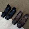 French Square Head Ballet Single Shoes Small Leather Shoes 2025 New Bow Light Mouth Retro Thick Heel Mary Jane Shoes Women