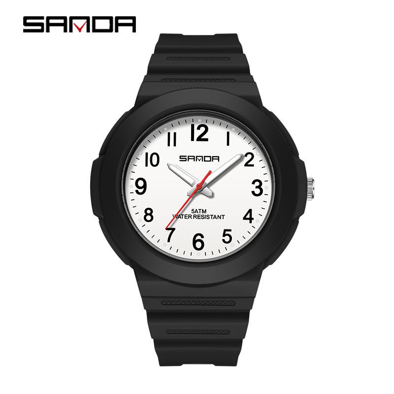 Sanda Waterproof Student Exam Quartz Watch - Unisex Adult  Kids