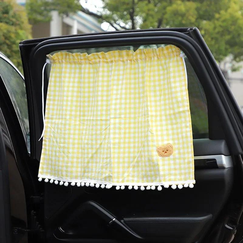 

Car curtains Car Side Window Blackout Sunshade Curtain - Cartoon Fabric Baby-Friendly Sun Protection Heat Insulation Side Guard