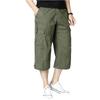 Men's Plus Size Loose Fit Cargo 7/8 Length Pants, Sports Casual Trousers