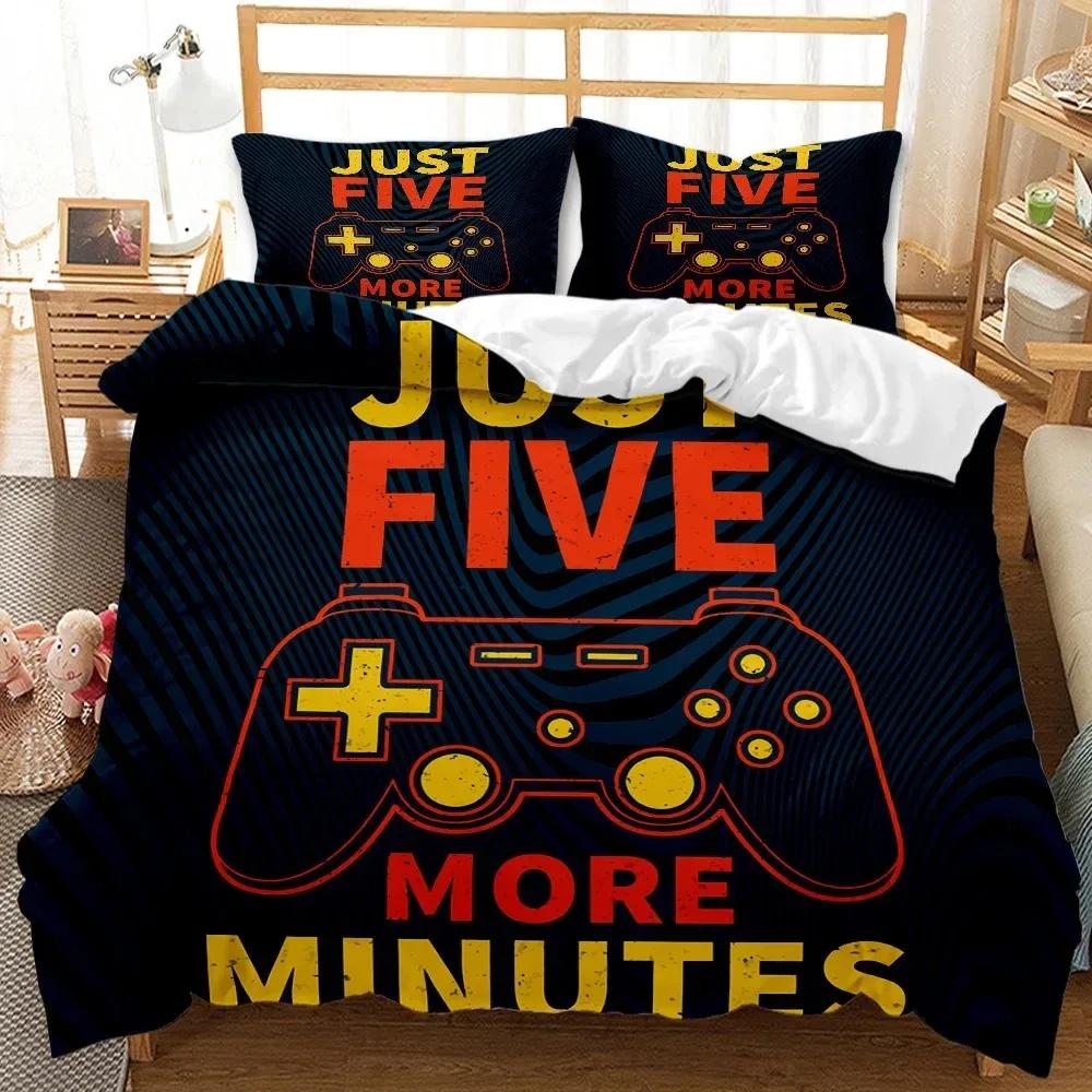 

Gaming Bed Duvet Cover Set Twin,Gamer Bedding Sets for Boys Kids,Game King Size Duvet Cover Set 23pcs Microfiber Game Bed Set 135x200cm