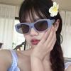 6pcs Small Square Retro Sunglasses Women Men UV400 Trendy Rectangle Sun Glasses