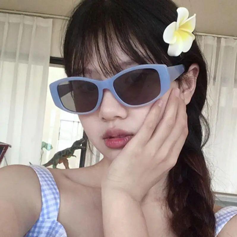 6pcs Small Square Retro Sunglasses Women Men UV400 Trendy Rectangle Sun Glasses