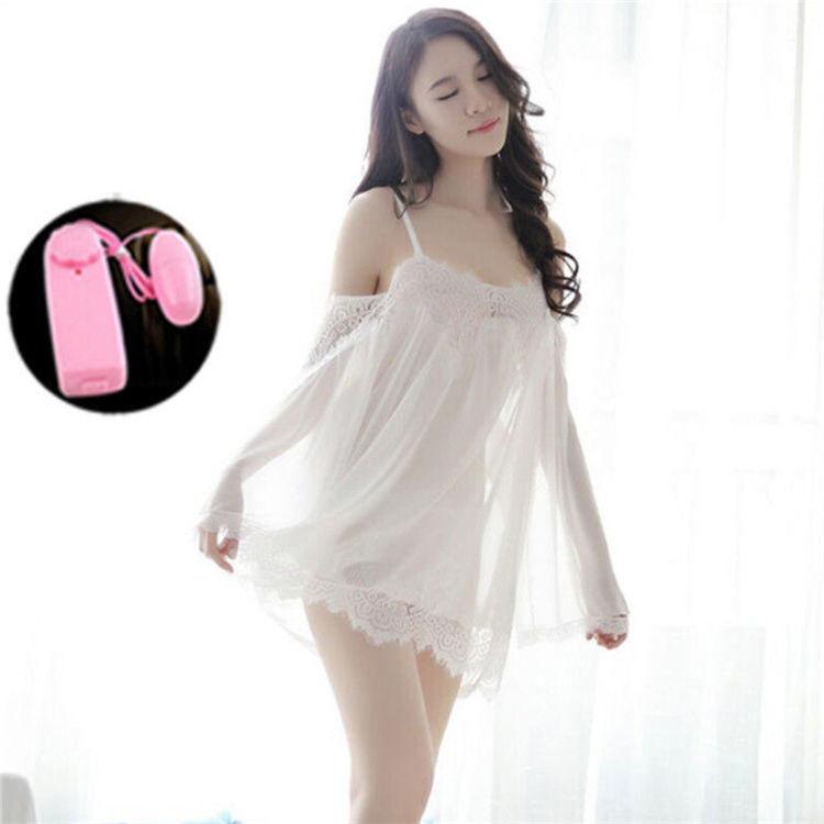 Sexy Lingerie Women Are Extremely Tempting To Flirt Super Saucy Large Size Transparent Lace Suspender Skirt Free Suit