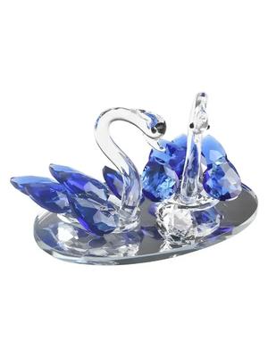 Crystal Swan Figurines Glass Swans Ornaments Animal Paperweight Diamond Crafts Table Home Decoration Crafts Miniature Gifts