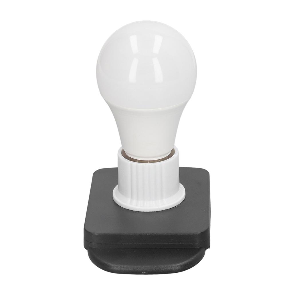 LED Bulb with Battery Adapter 700LM 7W E27 Cordless Lamp Bulb Portable Work Bulb 12‑60V