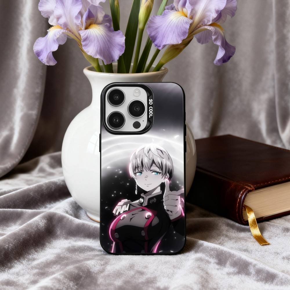 

Web Manga C-Chained S-Soldier Phone Case For iPhone17,16,15,14,13,12,11 Plus,Pro Max Black Candy silver phone case iPhone17air
