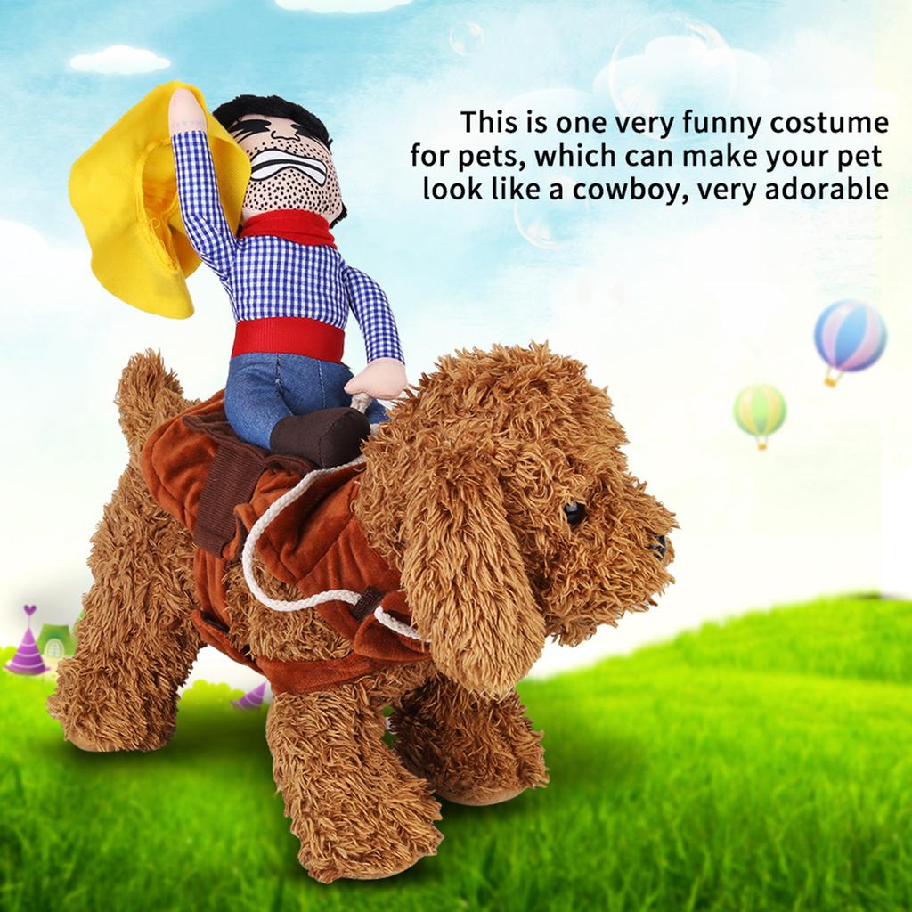 Huisdier Hond Cowboy Kostuum Grappig Ridder Rijkleding Cosplay Kleding (S)