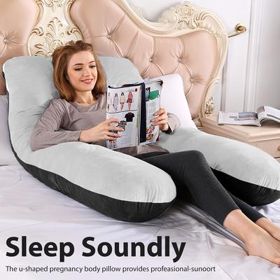 Nueva Almohada de Dormir de Maternidad de Lujo de Cuerpo Completo en Forma de U Extra Grande para Embarazadas y Adultos, Ideal para Durmientes Laterales
