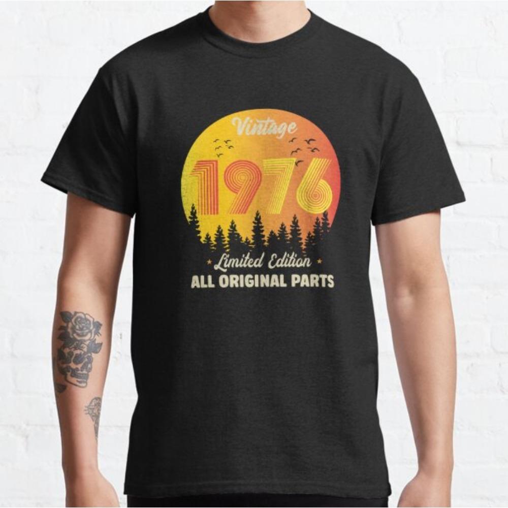 Made In 1976 50 Years of Being Awesome Vintage 50th Birthday T-shirts Men Casual Tee Loose Streetwear T Shirt Top Clothing