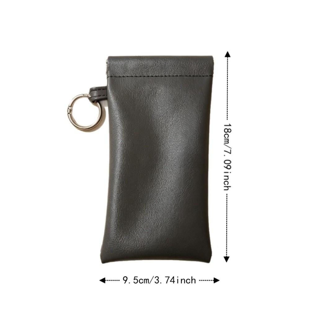 Hanging Glasses Storage Bag PU Leather Sunglasses Protective Cover  Eyewear Accessories