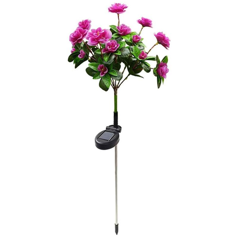 Outdoor Solar Garden Lights Rhododendron Solar Flower Lights for Garden Yard Lawn Outdoor Solar Garden Lawn Light Garden Decor