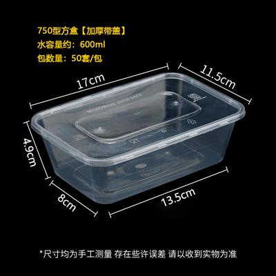 Disposable Rectangular Plastic Food Containers