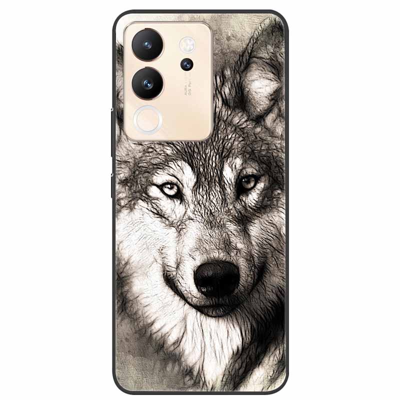 For Vivo V30 Lite Case 6.67'' Silicone Painted Soft TPU Protective Cover for Vivo V 30 Lite 5G Phone Cases V30Lite V2314 Cartoon