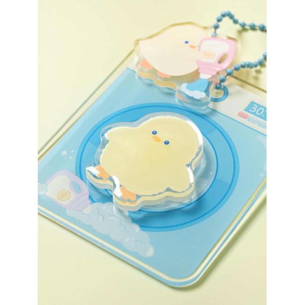 Daiso SpRing Refurbished Round And Round Washing Machine Key Ring Basic