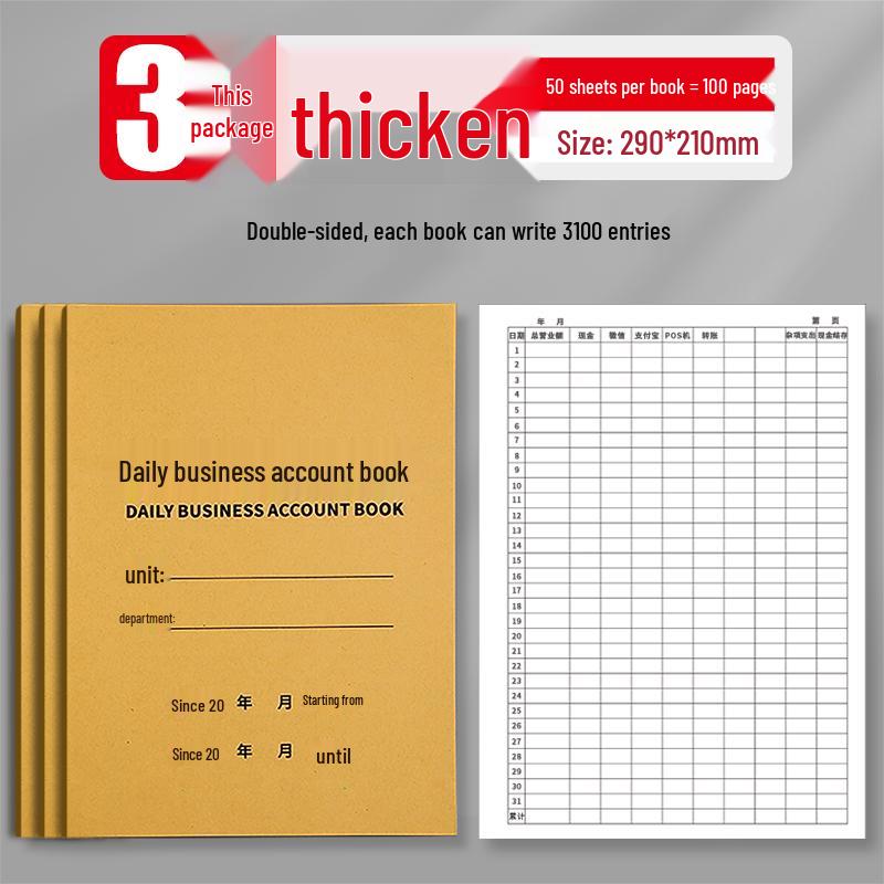 Daily Business & Inventory Ledger for Restaurant and Supermarket