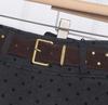 Polka Dot High-Waist Wool-Blend A-Line Mini Skirt for Women