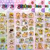 6pcs Cute Animal Capybara 3D Puffy Relief Stickers Kawaii Creative Bubble Decals Notebook Stationery Phone Funny Cartoon Sticker