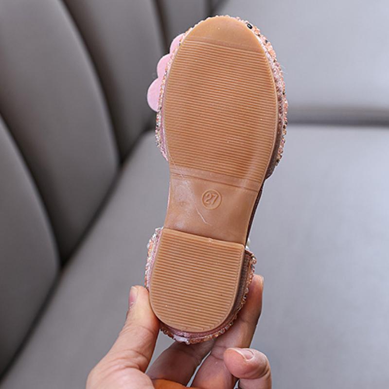 Spring and Autumn New Girls Sandals Girls Princess Rhinestone Shoes Leather Shoes Dance Performance Shoes