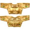 Pujia Mills Women's Phantom Silk Elephant Half Sleeve Saree Blouse (Gold, 38)