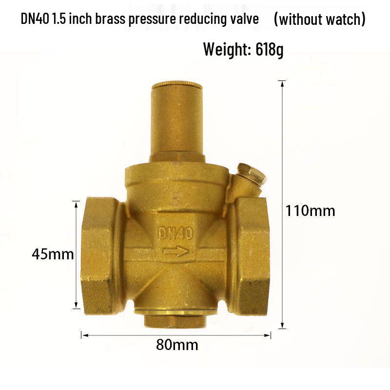 DN15 Adjustable 4-Point Household Water Pressure Reducing Valve for Heaters & Purifiers, 65-25 Pressure Range