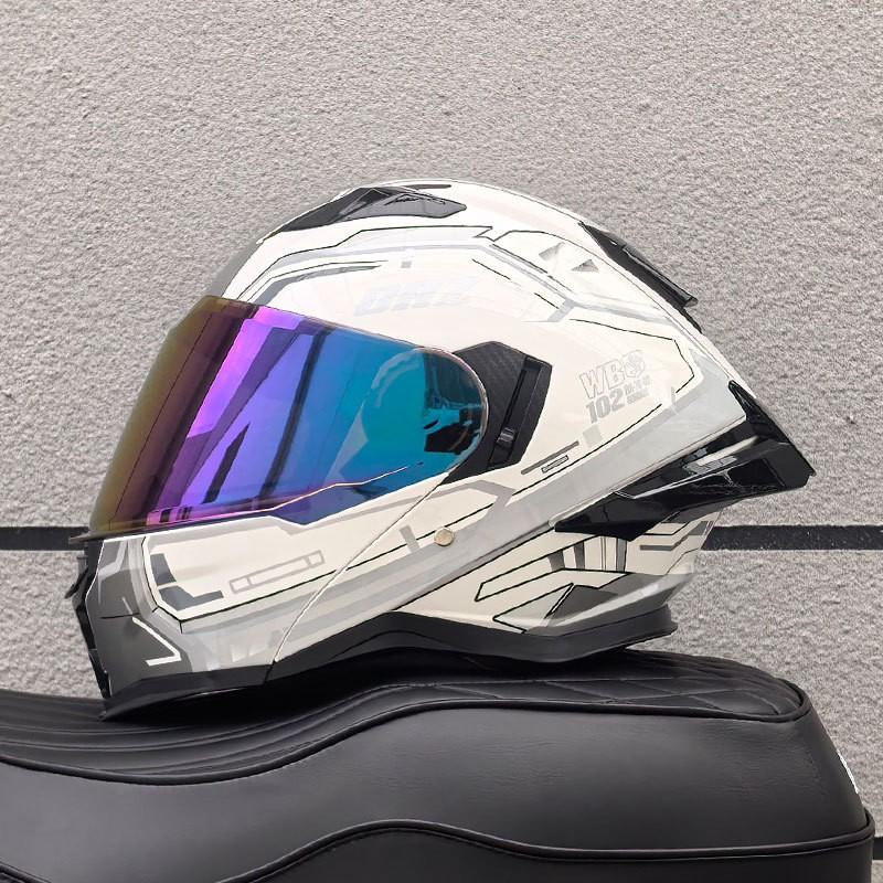 DOT ECE Certified Full Face Motorcycle Helmet Men Women ABS Shell Flip-Up Visor All-Season Use