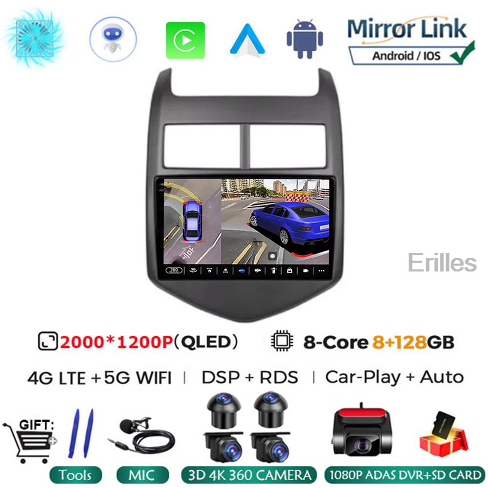 5G 2din Android 14 Car Radio Multimedia Player For Chevrolet Aveo 2 Sonic T300 Autoradio CarPlay Navigation GPS