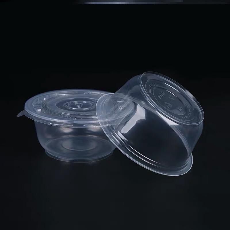 Thickened Disposable Round Soup Bowls with Lids (100 Count)