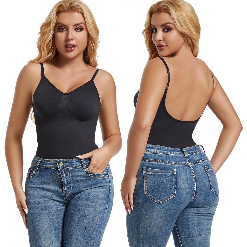Body modellante per donna Body modellante per il controllo della pancia Body perizoma senza cuciture Body con scollo a U senza schienale Top Vita trainer Intimo dimagrante