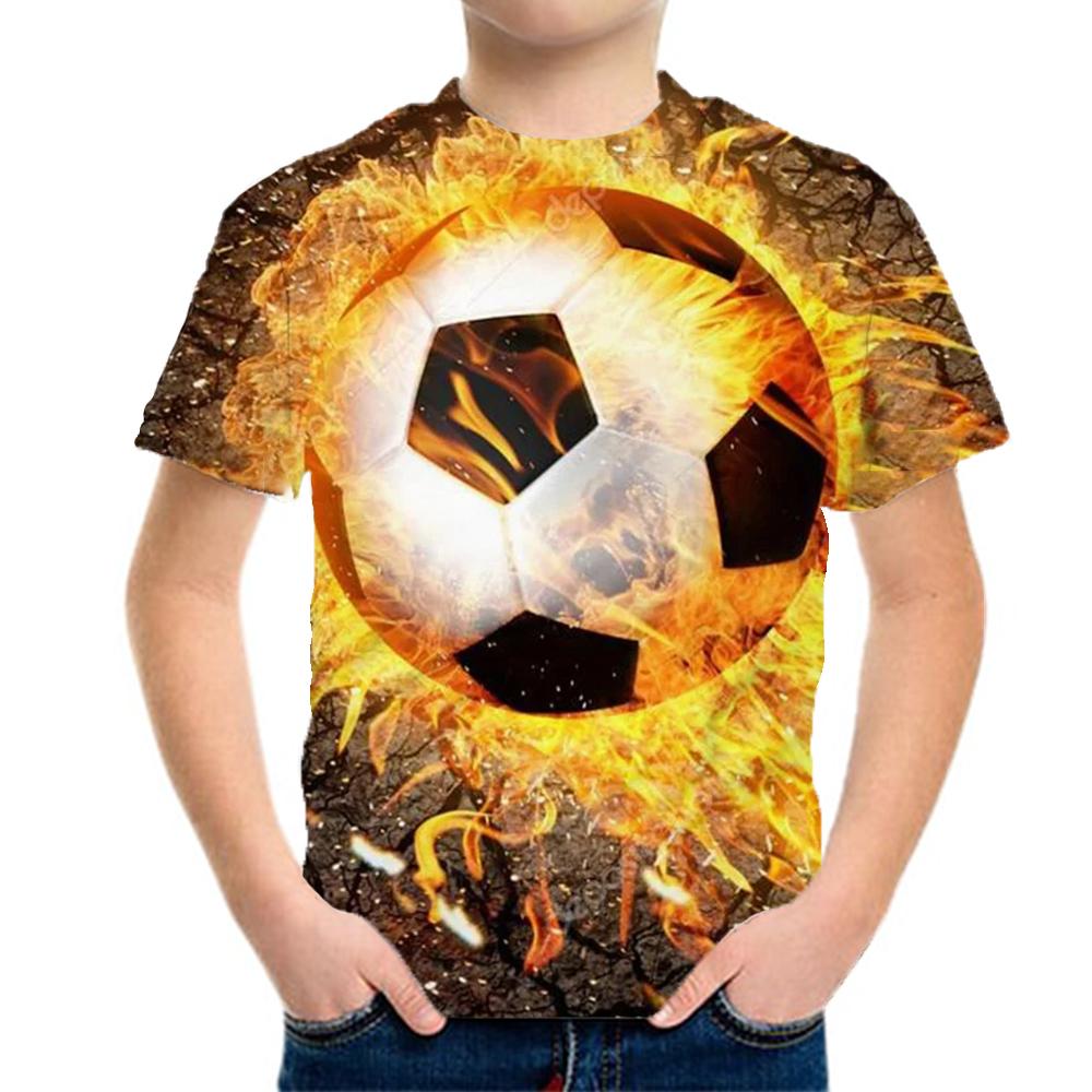 Boys' and Children's T-shirts, Summer Tops, Children's Sports, Football, Casual Children's Clothing, Girls' and Teenagers' T-shirts