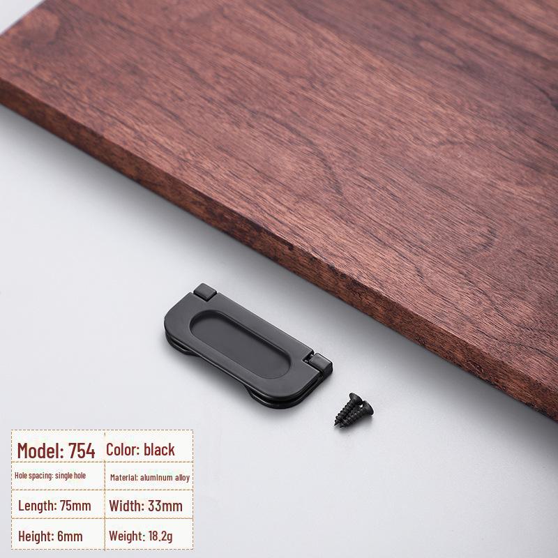 Black Aluminum Alloy European-Style Drawer & Cabinet Handle