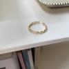 Copper Contemporary Vintage Ring For Women With Luxurious Gold Finish And Dazzling Geometric Diamond Detailing