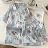Cartoon Cute Bunny Cold Silk Cool Summer Pajamas Female Casual Temperament Ins Short-Sleeved Suit