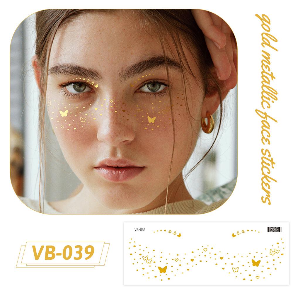 Ruikalong Gold Stamping Face Stickers: Freckle Style, Waterproof, Sweatproof, Eco-friendly