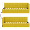 Corner Bed Frame with Headboard Yellow 80 Cm X 200 Cm Velvet