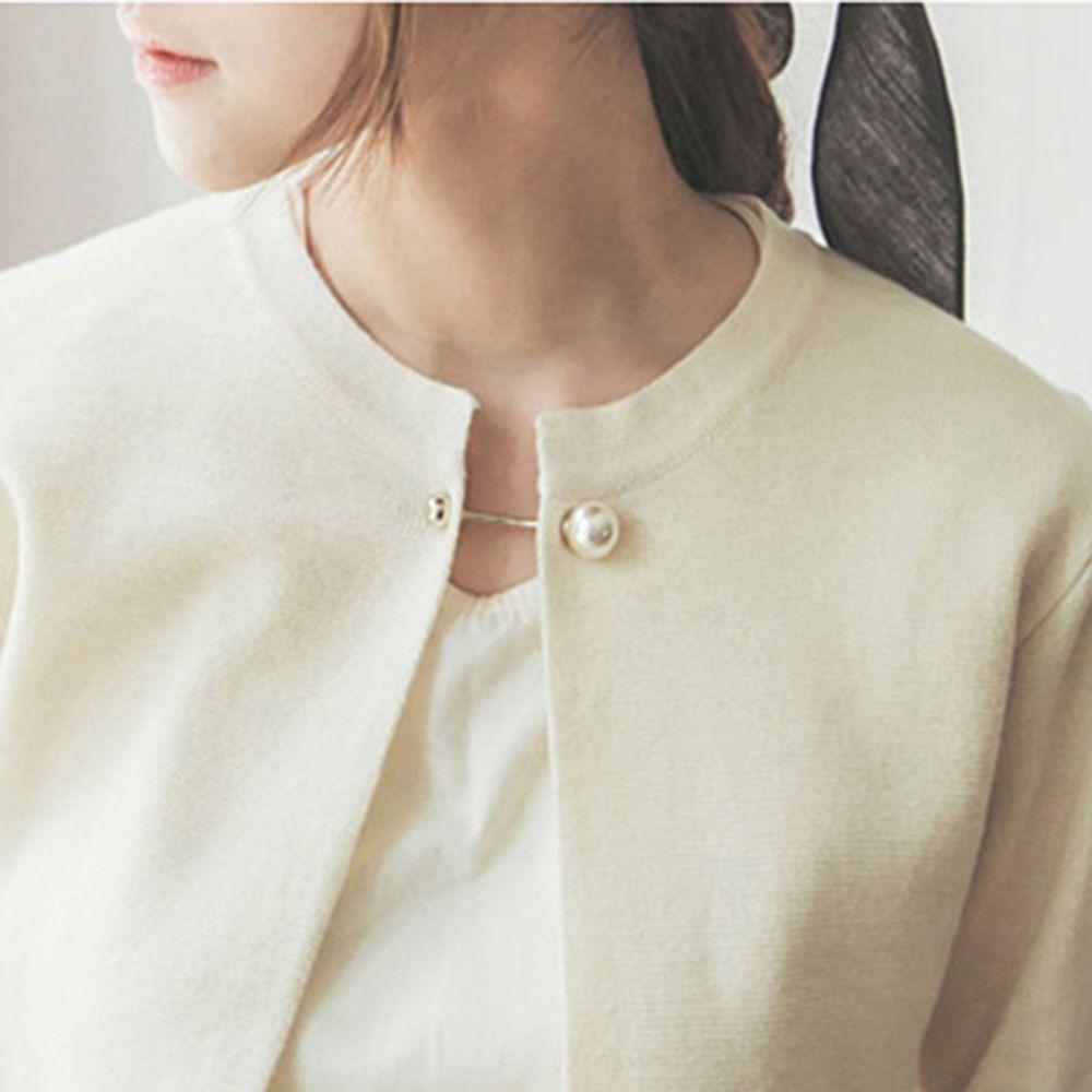 Trendy Lapel Pin Scarf Pearl Beaded Coat Shawl Pin Brooch Pins Brooches Fashion Accessories Jewelry